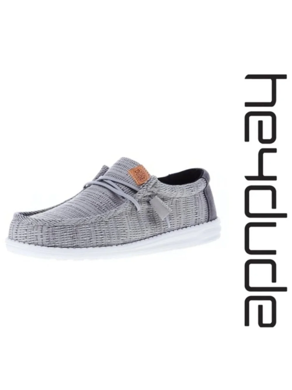 Hey Dude | Grey Wally Grid Slip on Shoes | Size 9